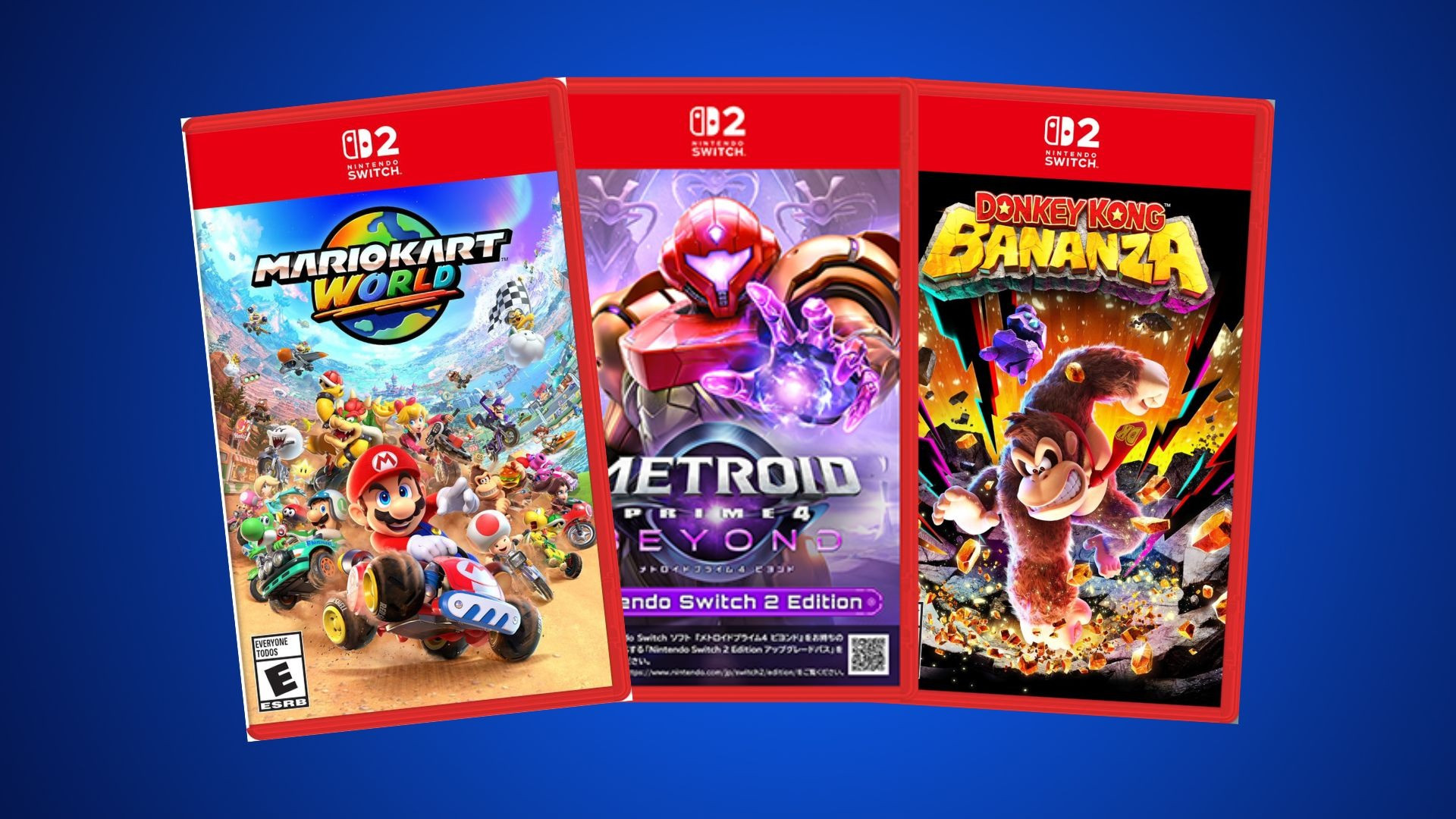 Nintendo Switch 2 embalagem dos jogos