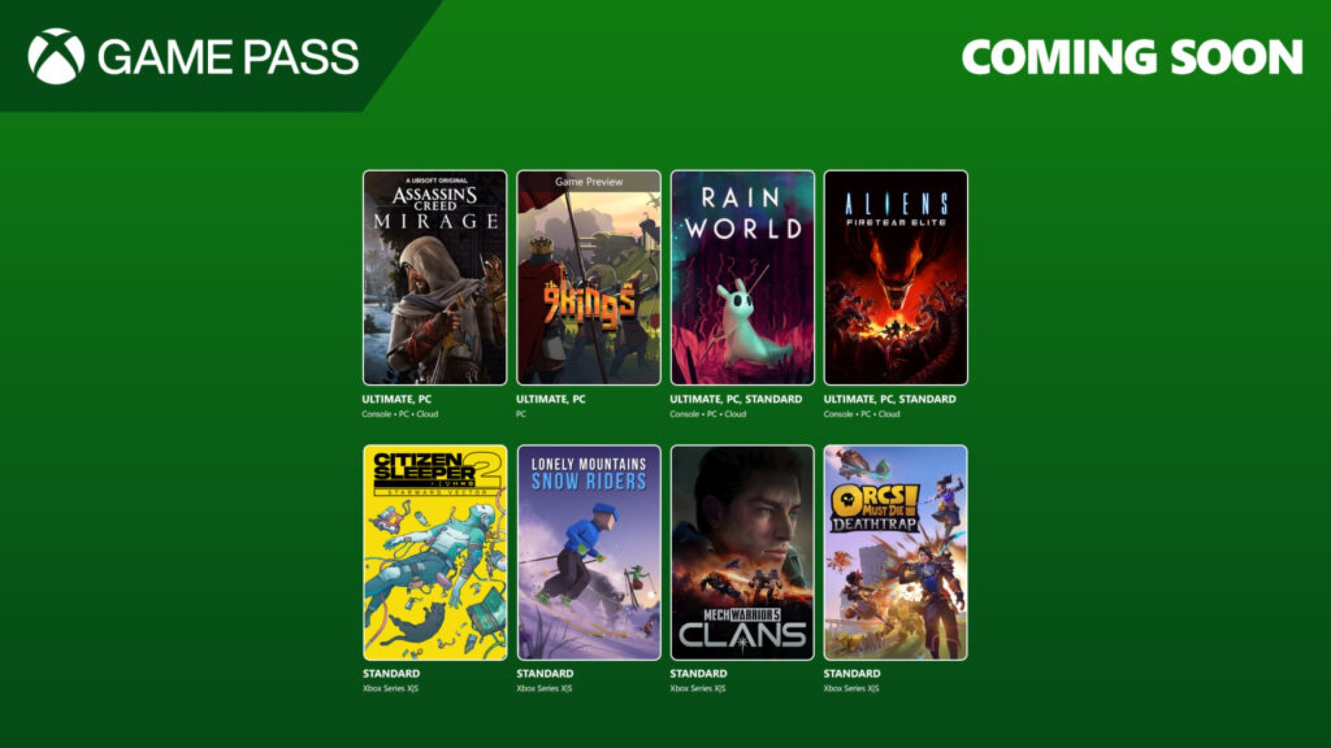 Game Pass Agosto 2025