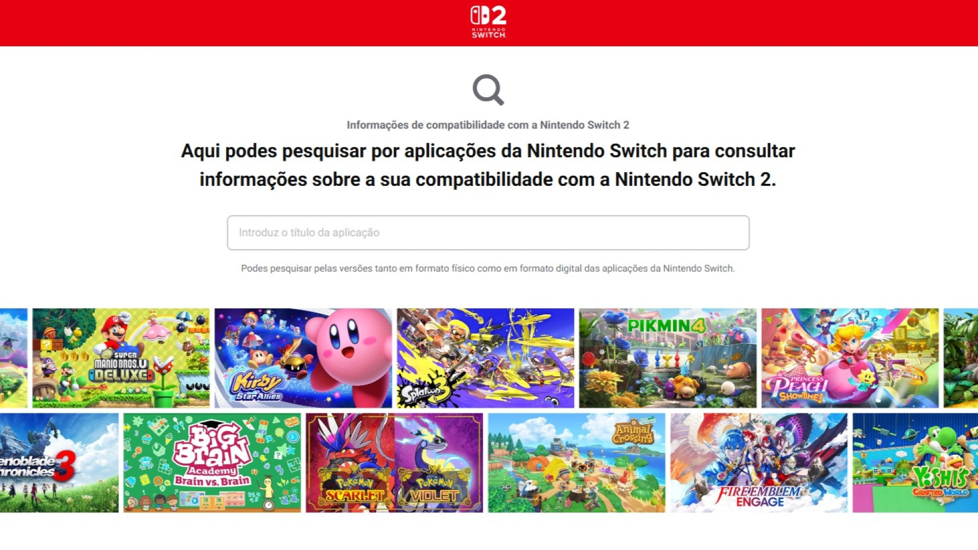 Novo site da Nintendo permite verificar compatibilidade de jogos com a Switch 2