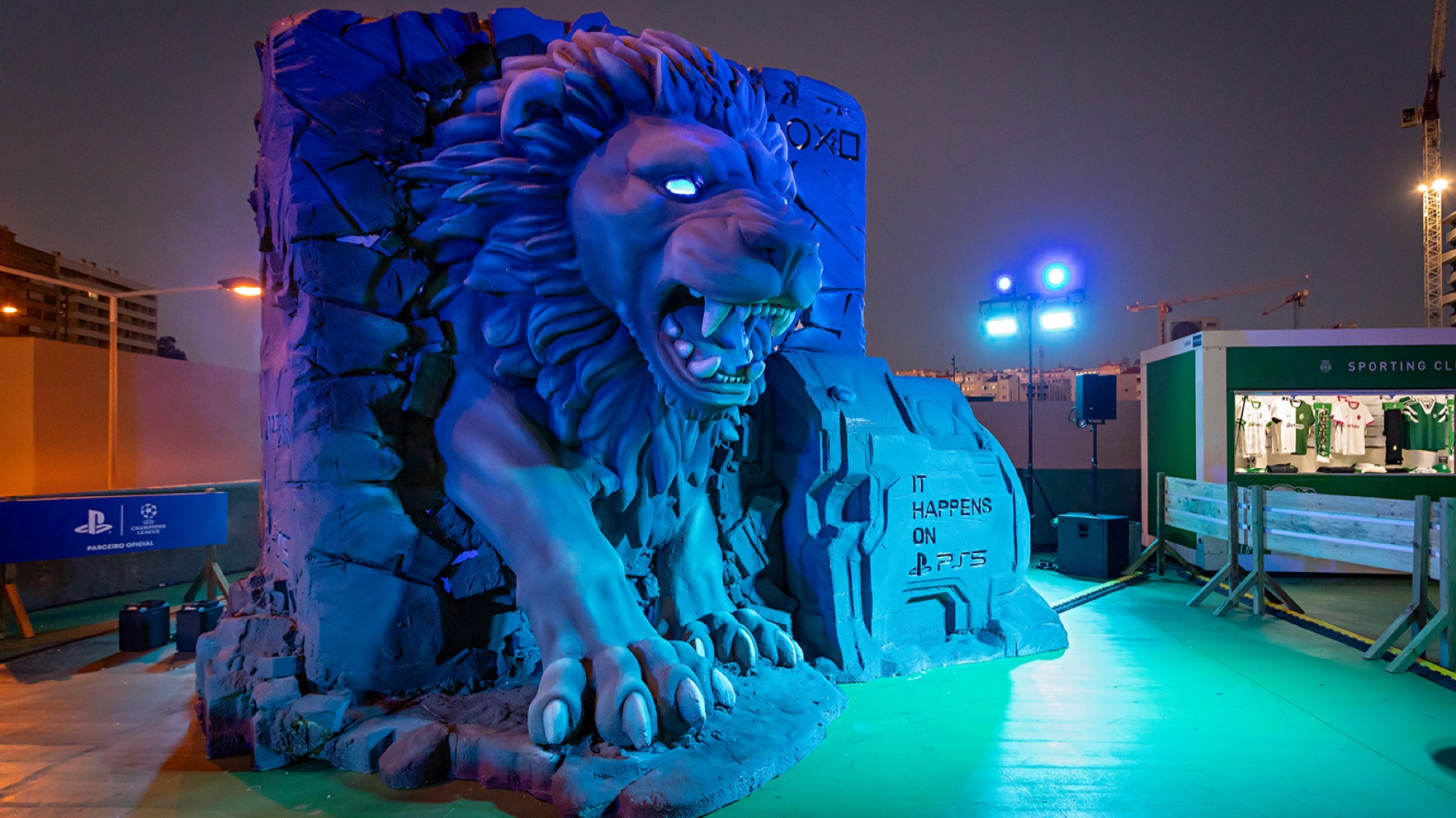 Leão gigante no Estádio José Alvalade