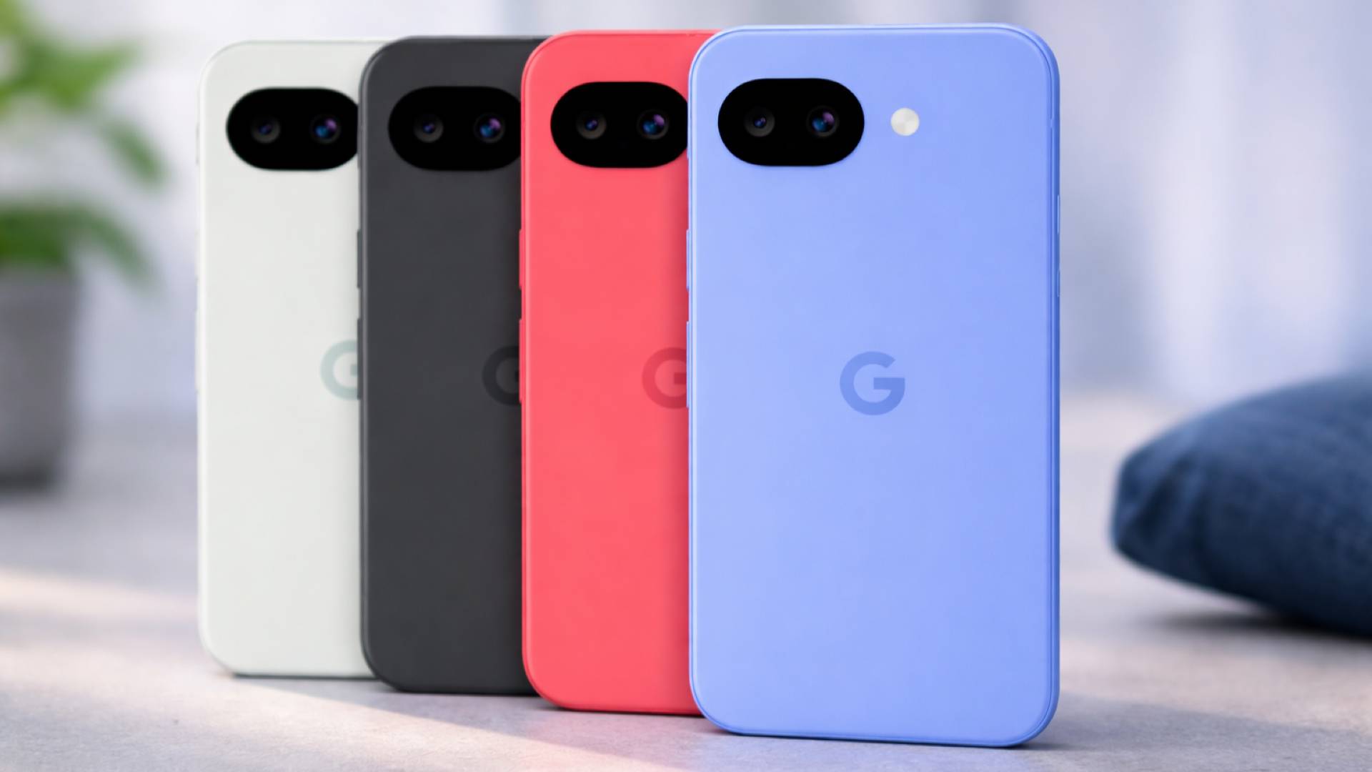 Google Pixel 10a em várias cores com módulo de câmara duplo — smartphone de gama média da Google analisado no Geekinout.