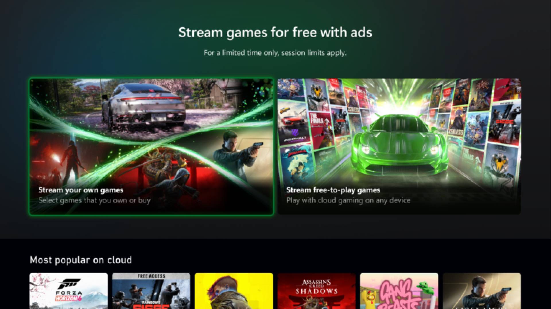 Xbox Stream Gratuito de jogos