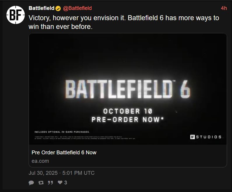Battlefield 6 data