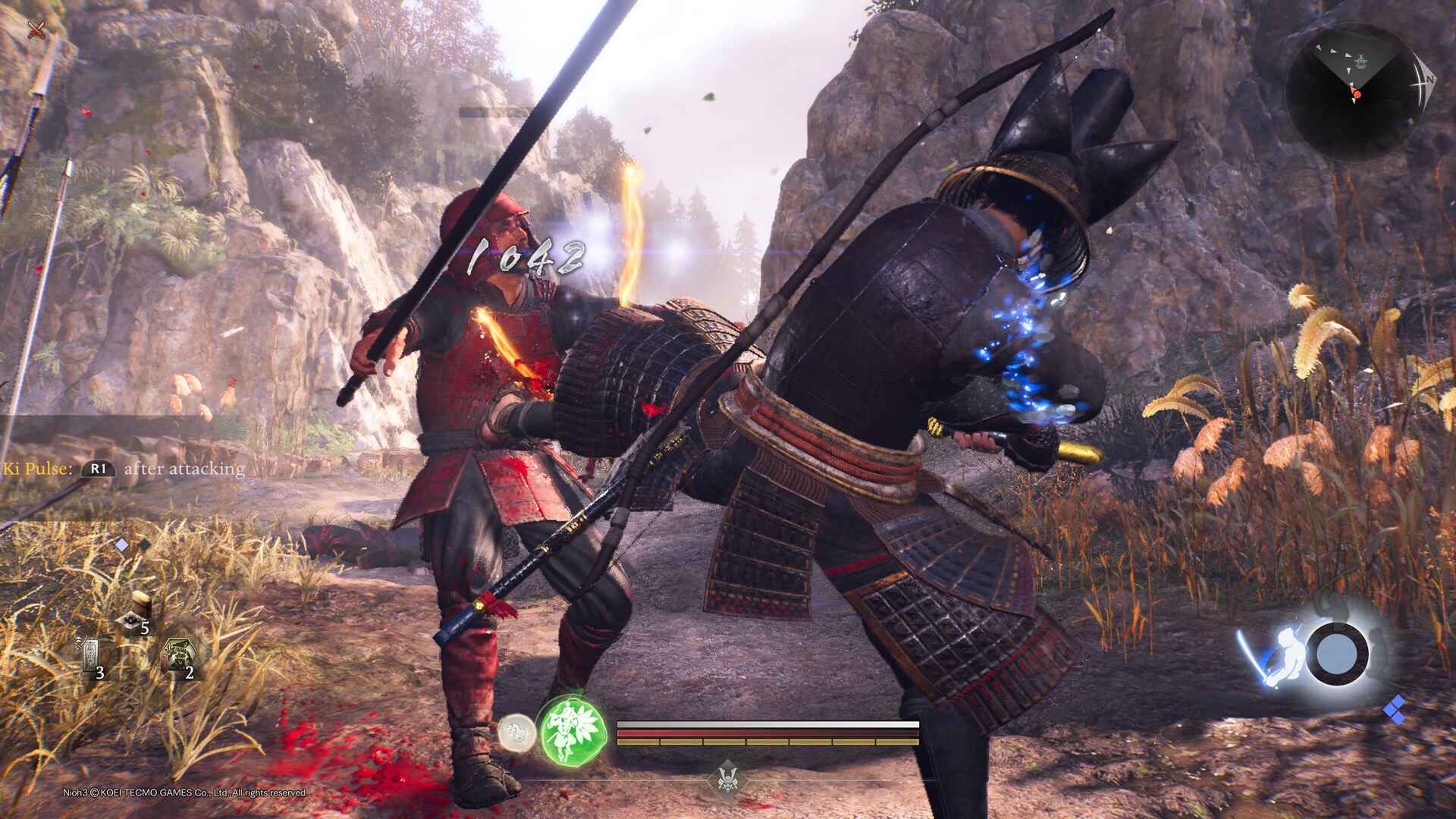Combate / jogabilidade de Nioh 3 em imagem