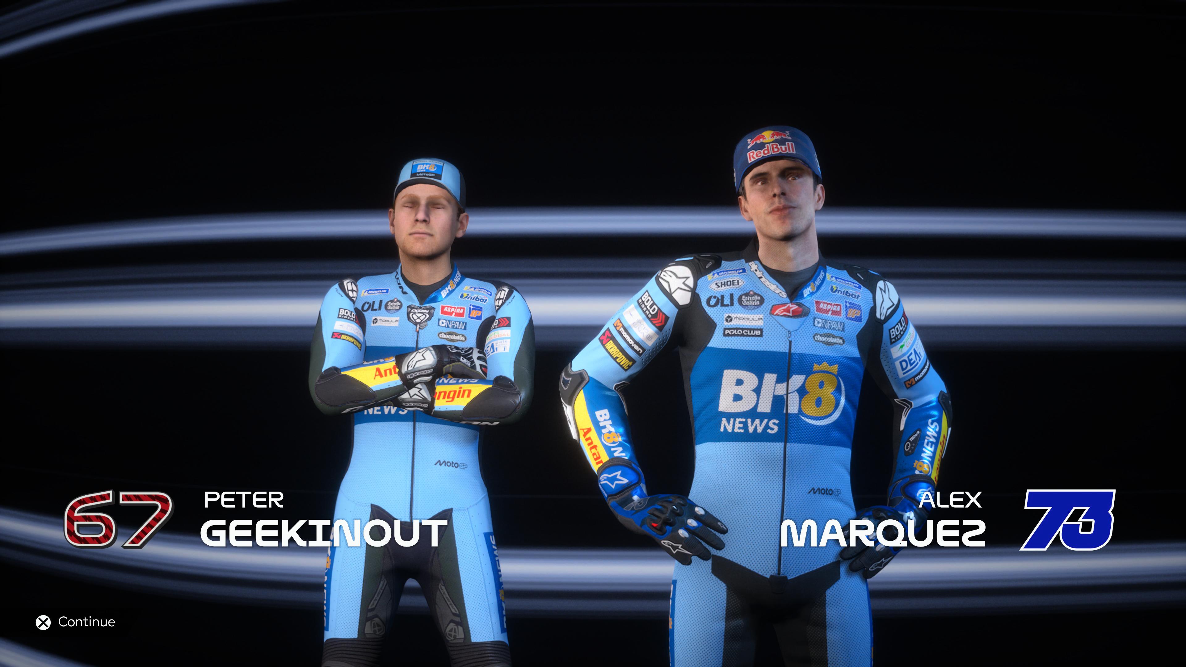 MotoGP 26 pilots screen