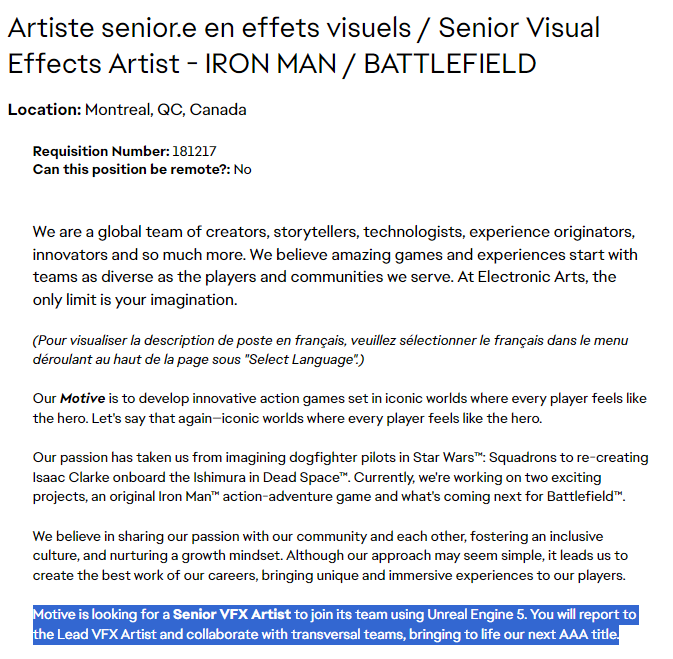 Battlefield 7 Visual Effects Artist