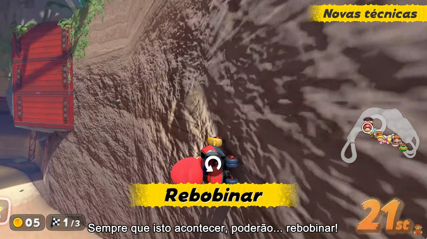 Mario Kart World rebobinar