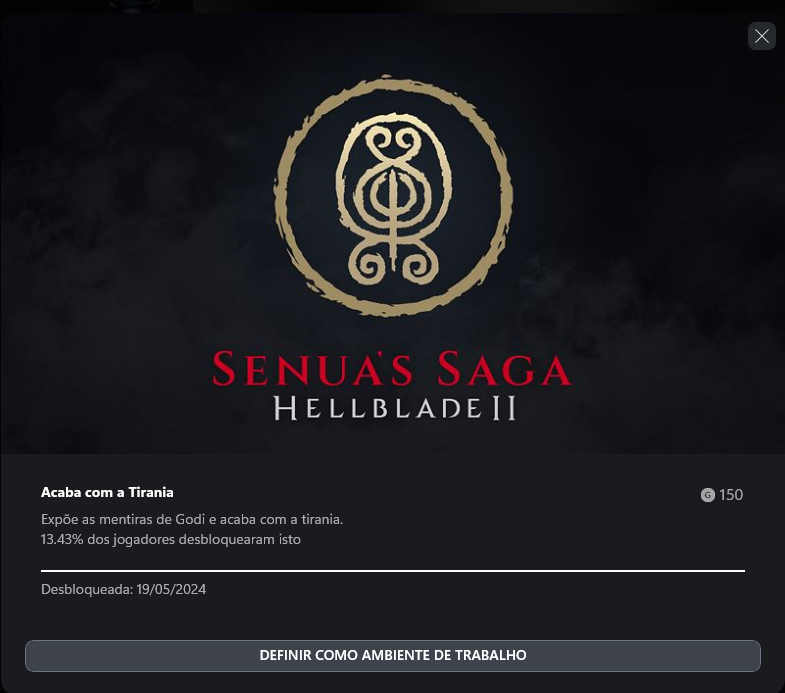 87% porcento dos jogadores não acabaram Hellblade 2