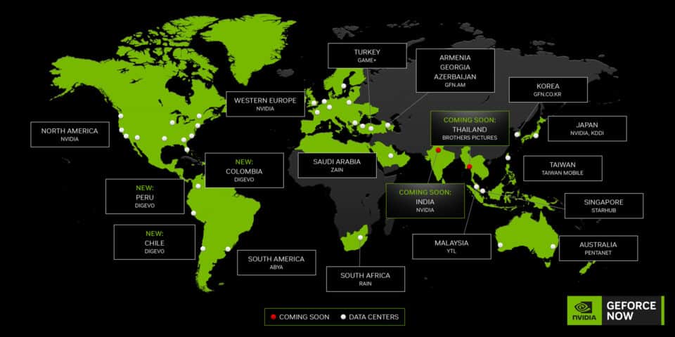 GeForce Now India America Latina