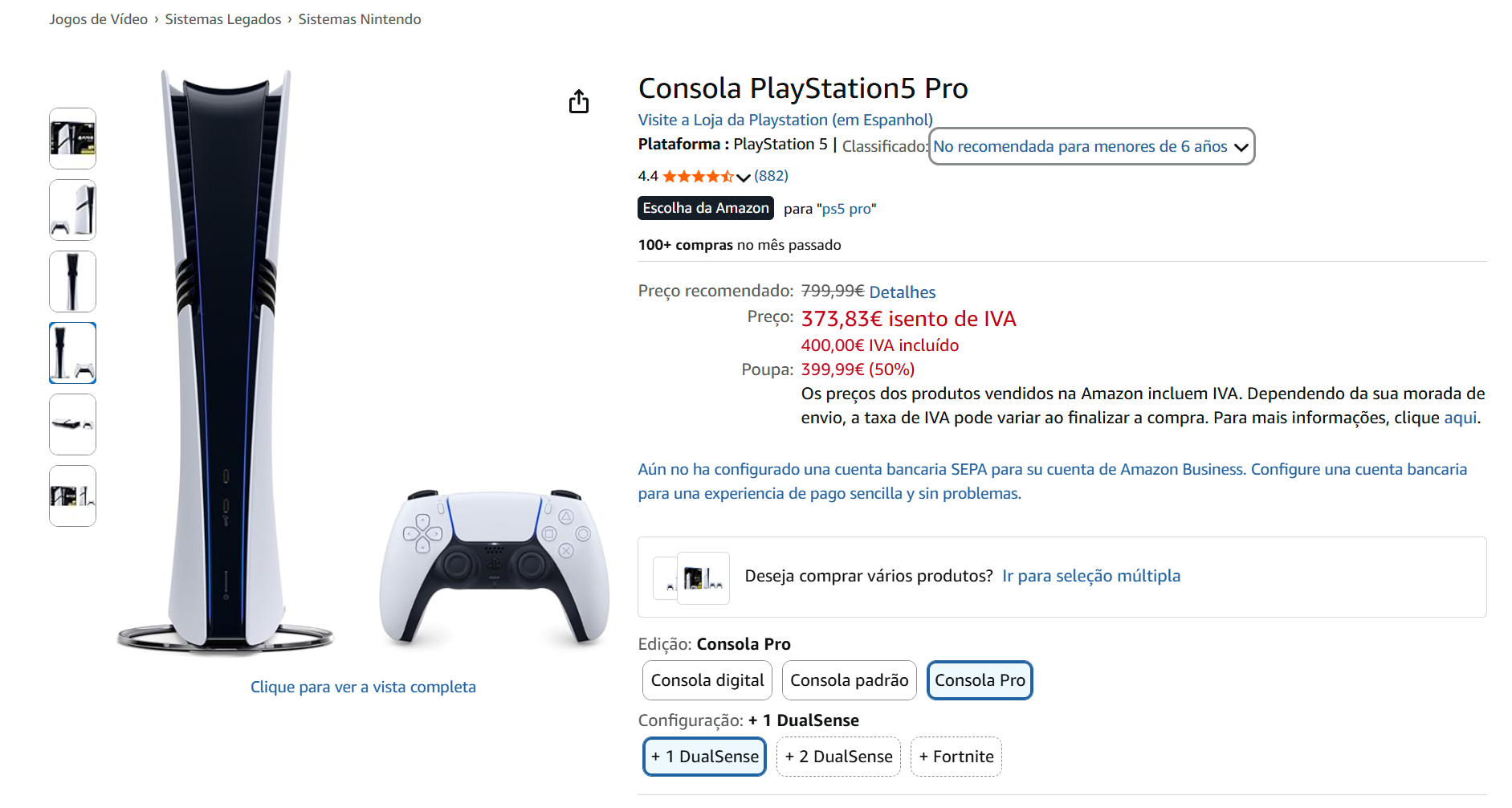 PS5 Pro desconto amazon