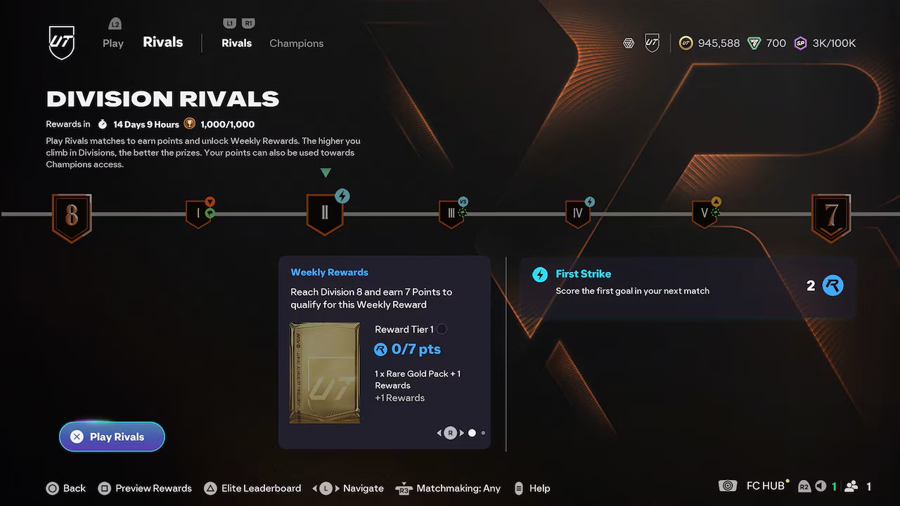 Fut 26 Division Rivals