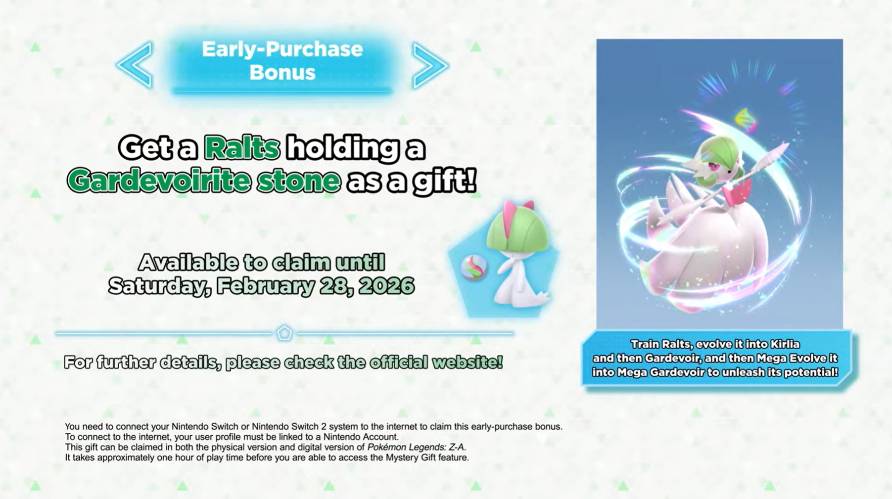 Pokémon Legends ZA pre-order bonus