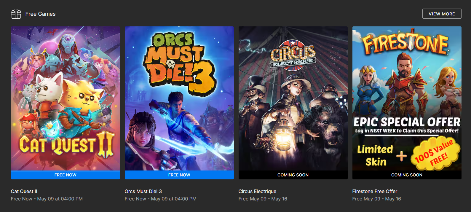 Jogos Gratuitos na Epic Games Store até 9 de Maio
