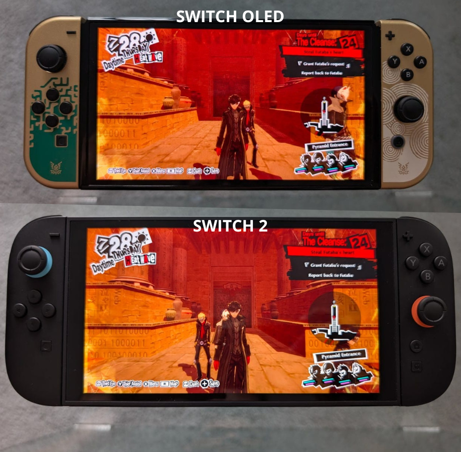 Switch 2 vs OLED ecrã